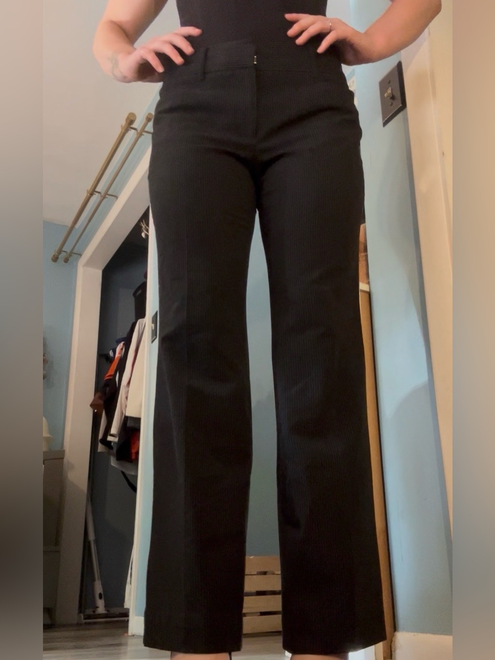 MICHAEL Michael Kors Black Flared Dress Pants